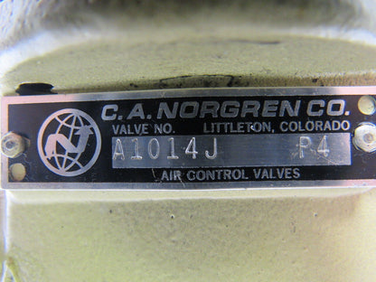 Norgren A1014J P4 Solenoid Pilot Actuated Pneumatic Valve 1/2" PTF