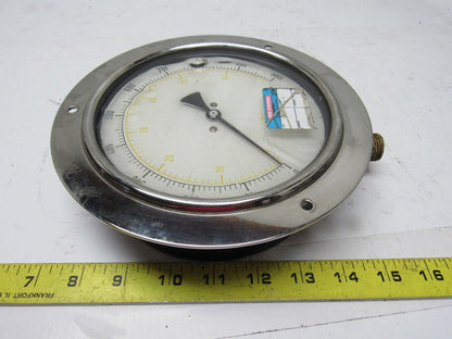 VDO 6" Flanged Mount Liquid Filled Pressure Gauge 0-1000 Psi 1/2" Npt Bottom