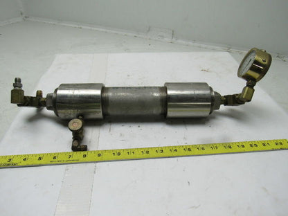 Camco 304 Stainless 2" Dia. Accumulator W/0 to 600PSI Brass Gauge