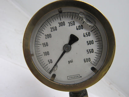 Camco 304 Stainless 2" Dia. Accumulator W/0 to 600PSI Brass Gauge