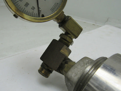 Camco 304 Stainless 2" Dia. Accumulator W/0 to 600PSI Brass Gauge