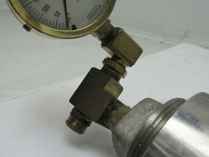 Camco 304 Stainless 2" Dia. Accumulator W/0 to 600PSI Brass Gauge