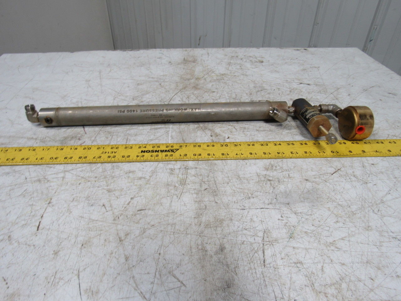 Haskel 28440-1 Adjustable Relief Valve 300-3000PSI W/20" X 1.5" Plenum Chamber