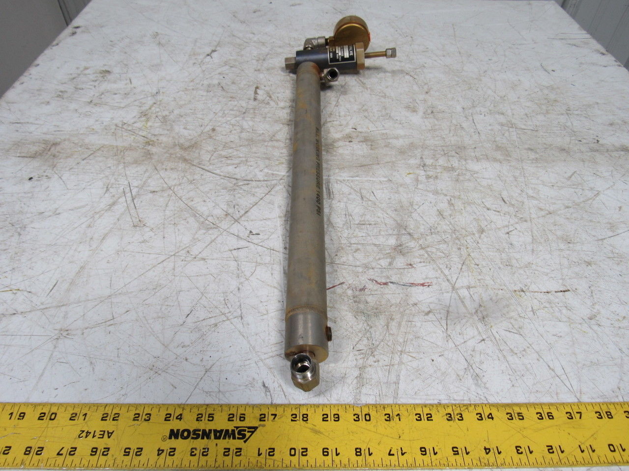 Haskel 28440-1 Adjustable Relief Valve 300-3000PSI W/20" X 1.5" Plenum Chamber