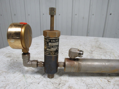 Haskel 28440-1 Adjustable Relief Valve 300-3000PSI W/20" X 1.5" Plenum Chamber