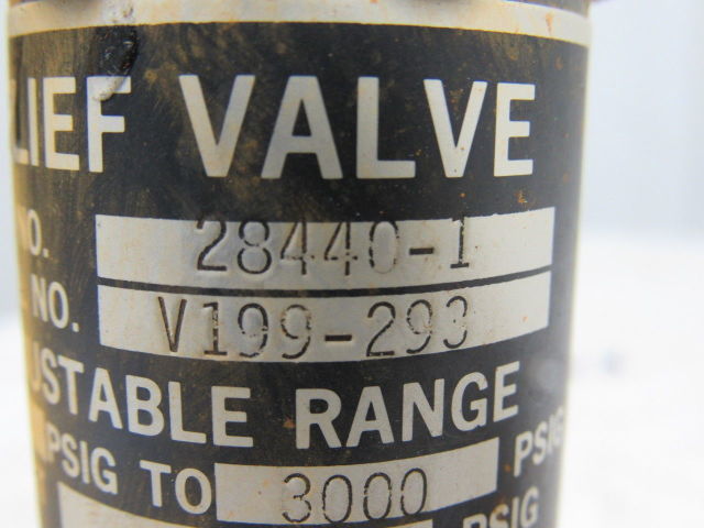 Haskel 28440-1 Adjustable Relief Valve 300-3000PSI W/20" X 1.5" Plenum Chamber