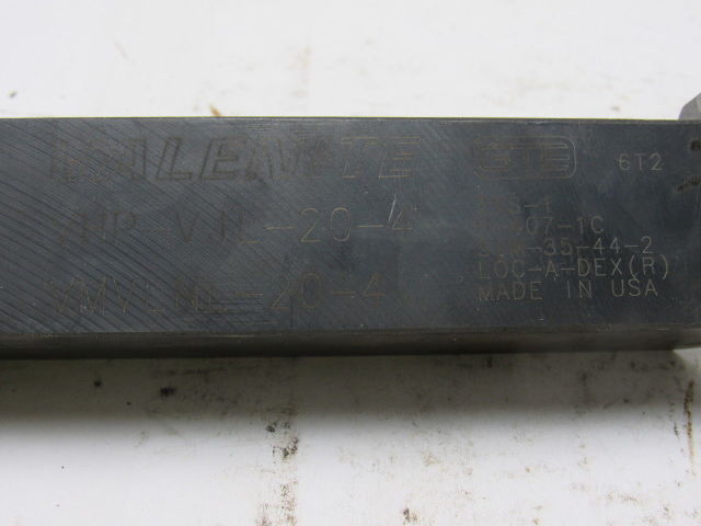 Valenite VHP-VJL-20-4 1-1/4" Square Shank Tool Holder 7" Length