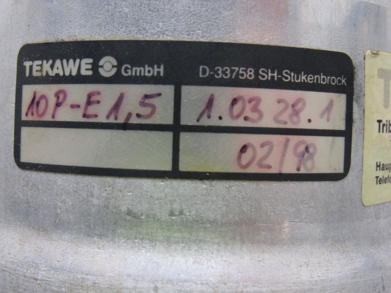 Tekawe A0P-EA,5 Air Operated Grease Pump From Weeke BP-140 CNC