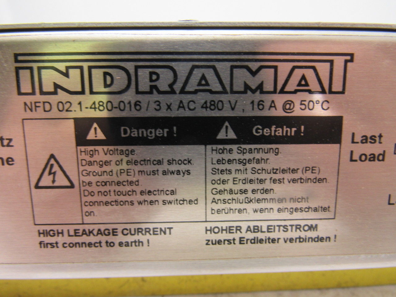 Indramat NFD02.1-480-016 Power Line Filter 480V 16A