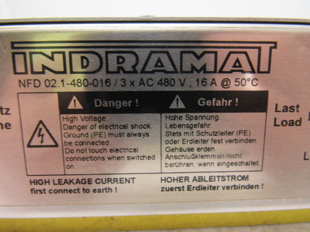 Indramat NFD02.1-480-016 Power Line Filter 480V 16A