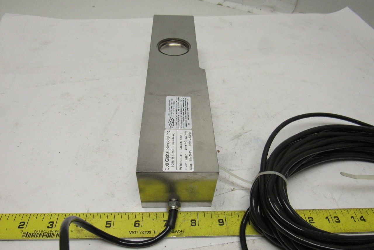 Coti Global CG-743 Single Ended Beam Load Cell 20K Capacity