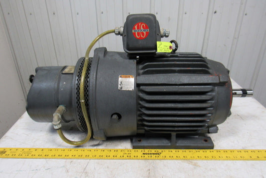 US Motors A5P4C-P 5HP Electric Motor 460V 3PH 885RPM 256U Frame W/Sterns Brake