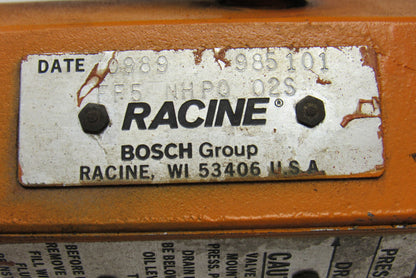 Racine FF5 NHPQ 02S Air Bleed Valve 3000psi 25to40Gpm W/Gauge Isolator