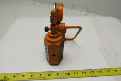 Racine FF5 NHPQ 02S Air Bleed Valve 3000psi 25to40Gpm W/Gauge Isolator