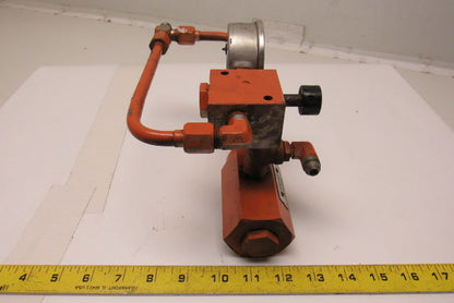 Racine FF5 NHPS 02S Air Bleed Valve 3000psi 4.0Gpm W/Gauge Isolator