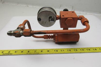 Racine FF5 NHPS 02S Air Bleed Valve 3000psi 4.0Gpm W/Gauge Isolator