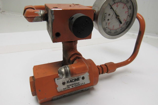 Racine FF5 NHPS 02S Air Bleed Valve 3000psi 4.0Gpm W/Gauge Isolator