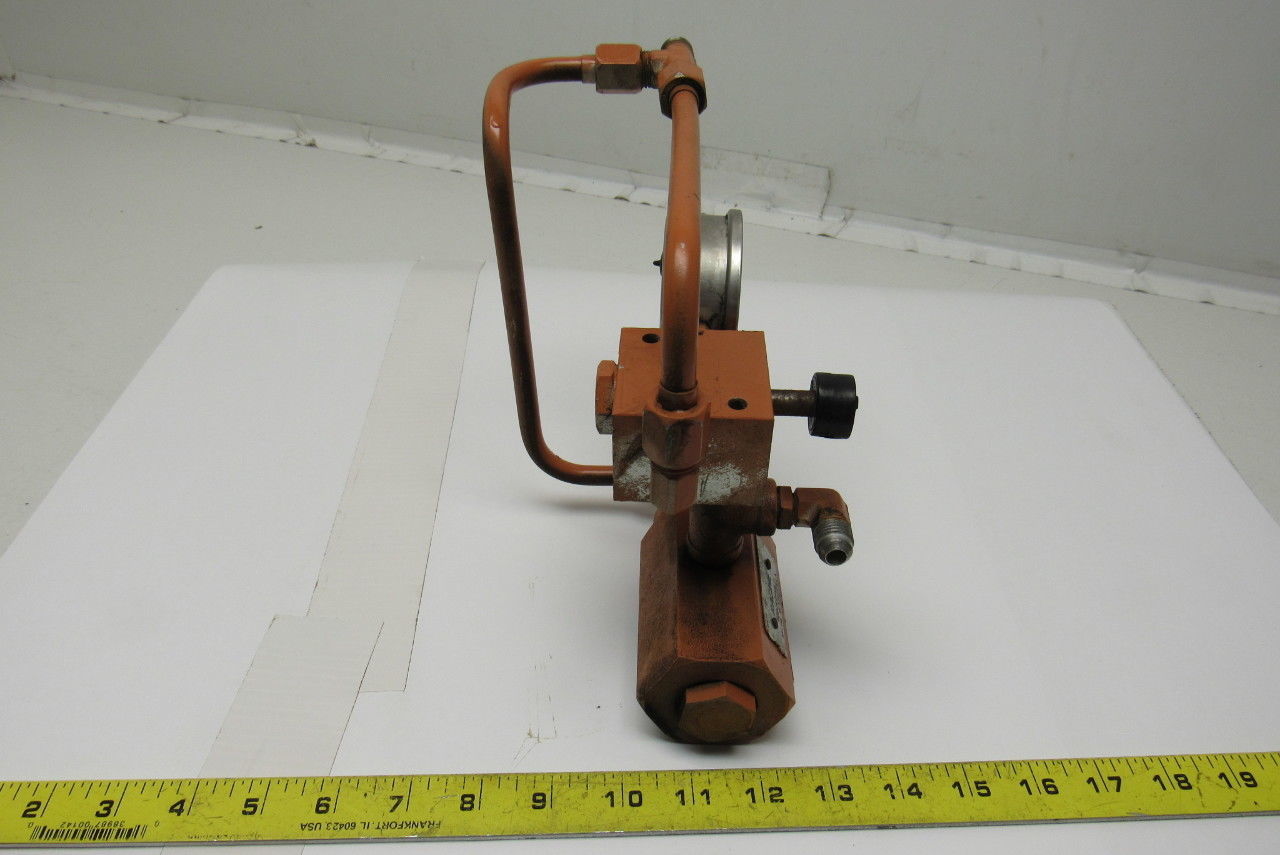 Racine FF5 NHPS 02S Air Bleed Valve 3000psi 4.0Gpm W/Gauge Isolator