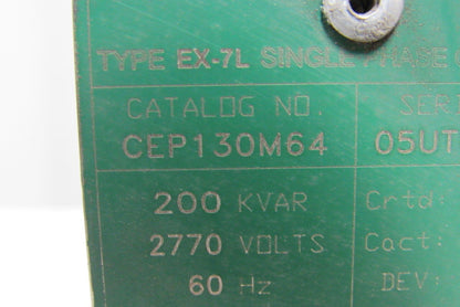 Cooper Power Systems CEP130M64 Type EX-7L Single Phase Power Capacitor 200KVAR