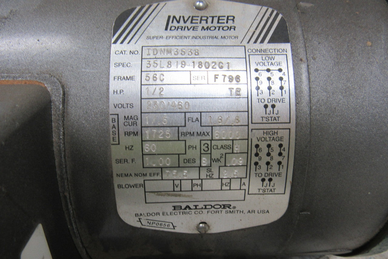 Sumitomo CNFJ4095Y8 SM-Cyclo CNFJ-4095Y8 1/2HP Gearmotor 8:1 Ratio 230/460V 3Ph