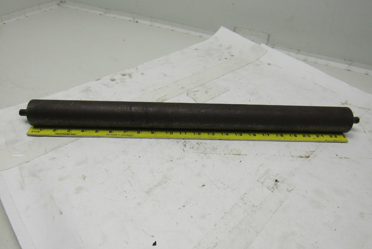 1.9" Dia Steel Gravity Conveyor Roller 23" Frame 7/16 Hex Shaft Lot of 4