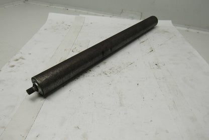 1.9" Dia Steel Gravity Conveyor Roller 23" Frame 7/16 Hex Shaft Lot of 4