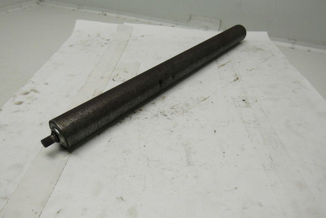 1.9" Dia Steel Gravity Conveyor Roller 23" Frame 7/16 Hex Shaft Lot of 4
