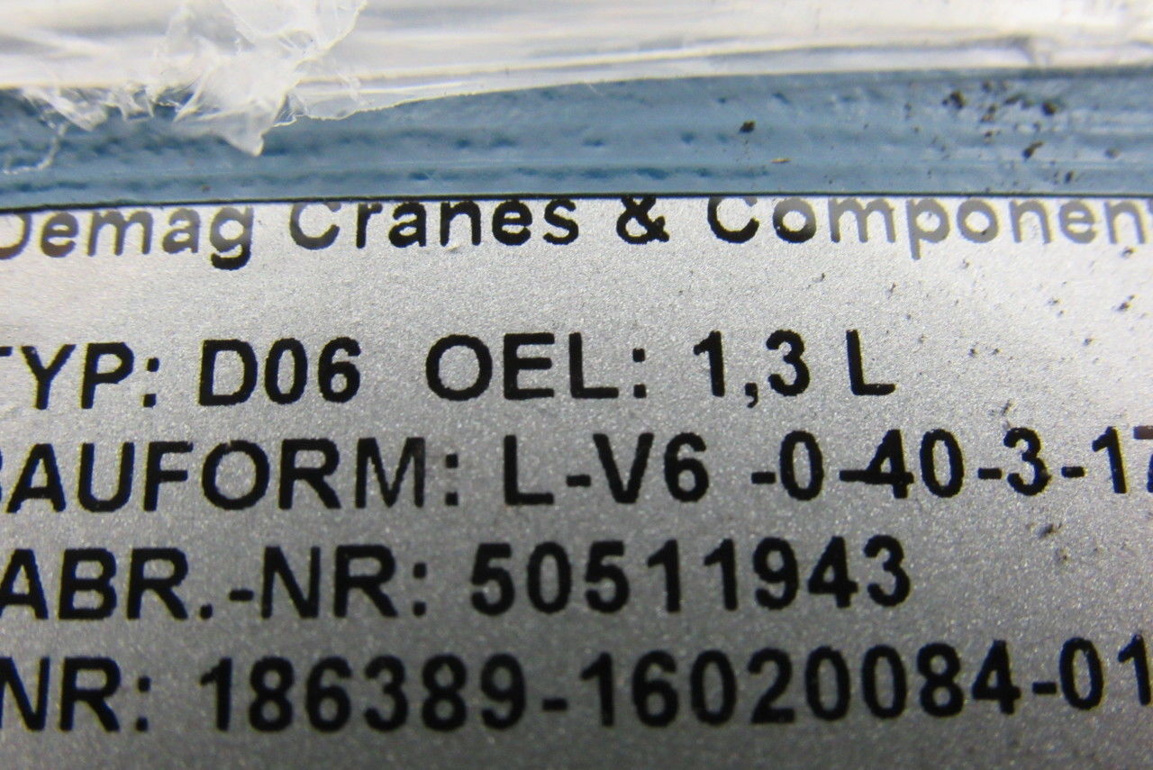 Demag Crane & Components D06 OEL:1,3L Inline Gear Motor 265/460V