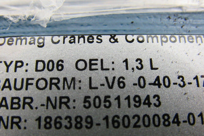Demag Crane & Components D06 OEL:1,3L Inline Gear Motor 265/460V