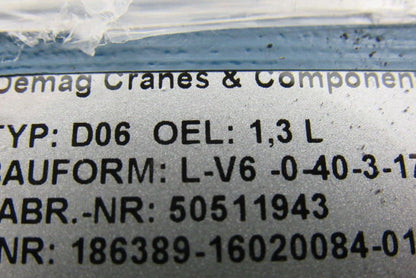 Demag Crane & Components D06 OEL:1,3L Inline Gear Motor 265/460V