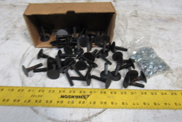 Tapco 3/8-16x2" Black Finish Elevator Bolt W/Finished Hex Nut Box of 50