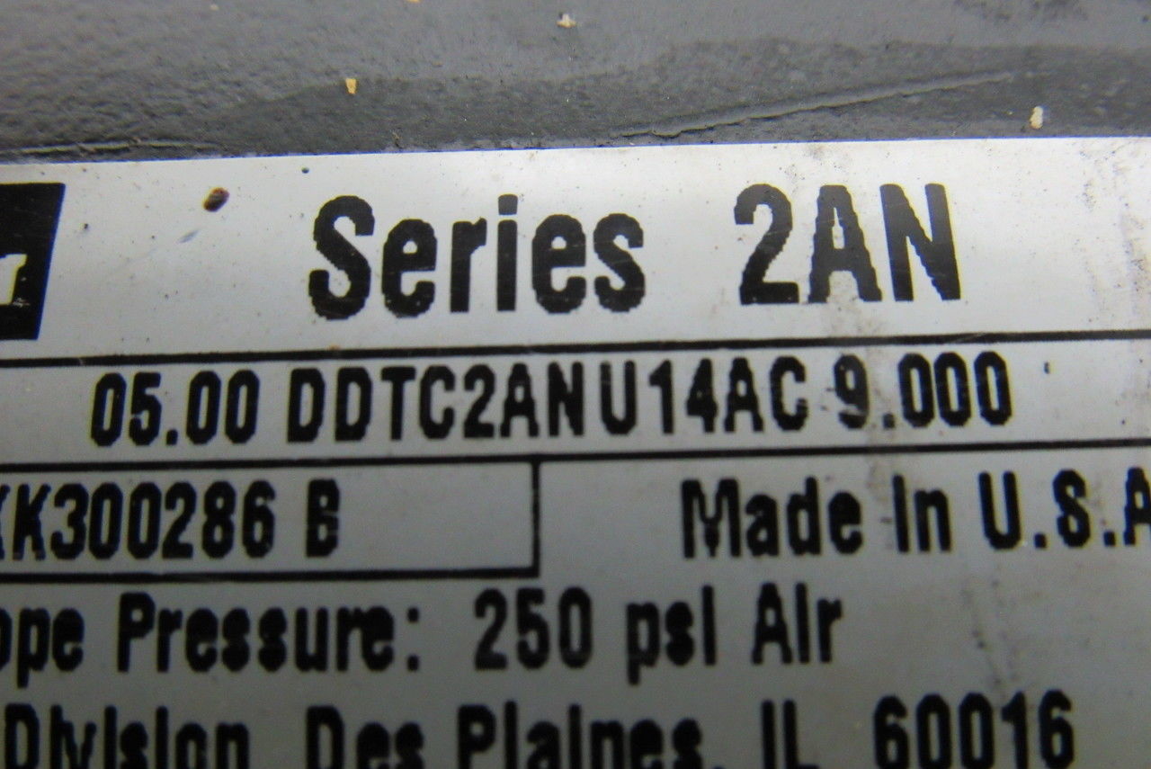 Parker 05.00DDTC2ANU14AC9.00 2AN Series Pneumatic Air Cylinder 5" Bore 9" Stroke