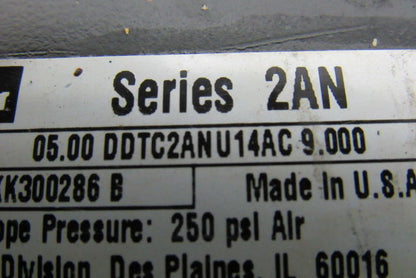 Parker 05.00DDTC2ANU14AC9.00 2AN Series Pneumatic Air Cylinder 5" Bore 9" Stroke