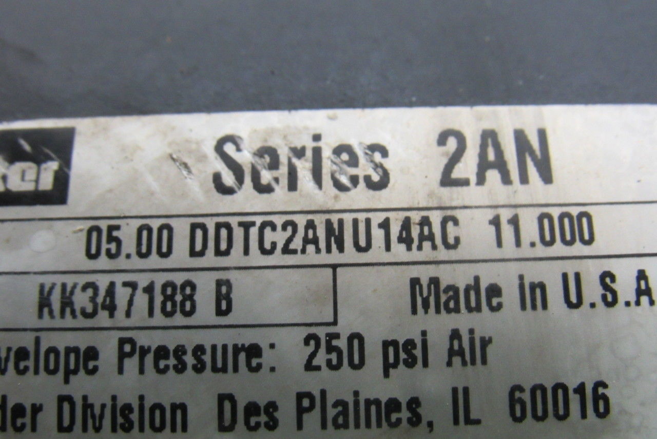 Parker 05.00DDTC2ANU14AC11.00 2AN Pneumatic Air Cylinder 5" Bore 11" Stroke