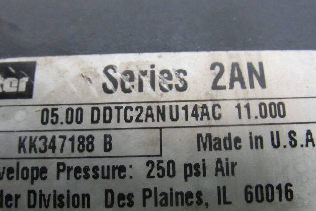 Parker 05.00DDTC2ANU14AC11.00 2AN Pneumatic Air Cylinder 5" Bore 11" Stroke