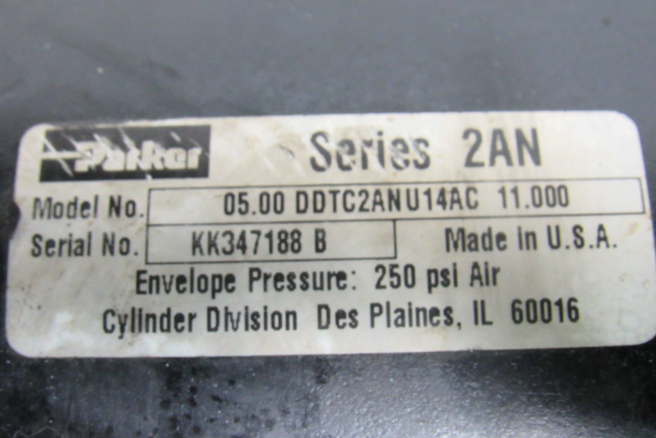 Parker 05.00DDTC2ANU14AC11.00 2AN Pneumatic Air Cylinder 5" Bore 11" Stroke