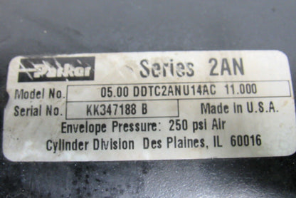 Parker 05.00DDTC2ANU14AC11.00 2AN Pneumatic Air Cylinder 5" Bore 11" Stroke