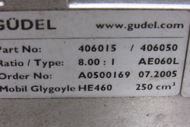 Gudel 406015 / 406050 Aluminum Automation Speed Reducer Gear Box 8:1 Ratio