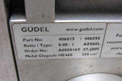 Gudel 406015 / 406050 Aluminum Automation Speed Reducer Gear Box 8:1 Ratio