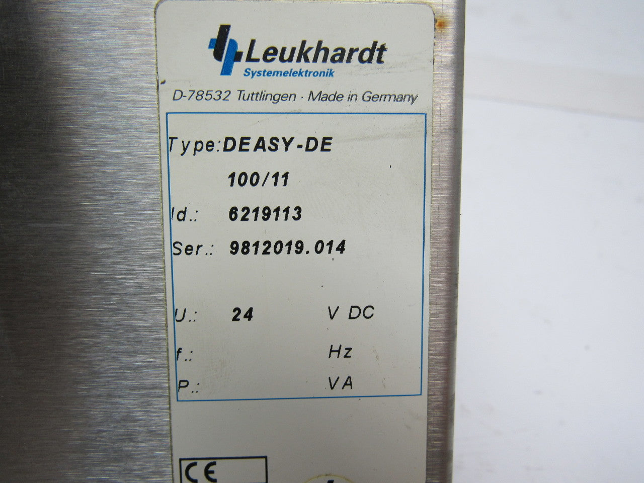 Leukhardt 100/11 6219113 Type DEASY-DE PLC Controller
