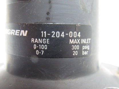 Norgren 11-204-004 Pilot Operated  Pneumatic Air Pressure Regulator 0-100PSI