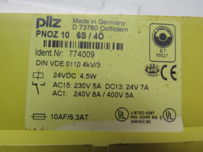 Pilz 774003 PNOZ 10 6S/4O Safety Relay Terminal Block