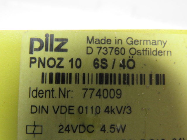 Pilz 774003 PNOZ 10 6S/4O Safety Relay Terminal Block