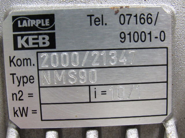Laipple KEB NMS90 Aluminum Gear Box Speed Reducer 10:1 Ratio