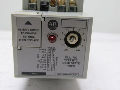 A-B Allen Bradley 700-RTC20100U24 Series A Solid State Adjustable Timing Relay