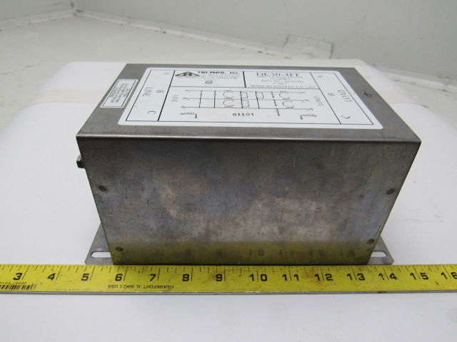 Tri-Mag DE30-4FF 480VAC Industrial 3 Phase EMI/RFI Delta Filter 30A