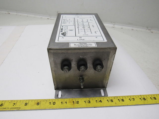 Tri-Mag DE30-4FF 480VAC Industrial 3 Phase EMI/RFI Delta Filter 30A