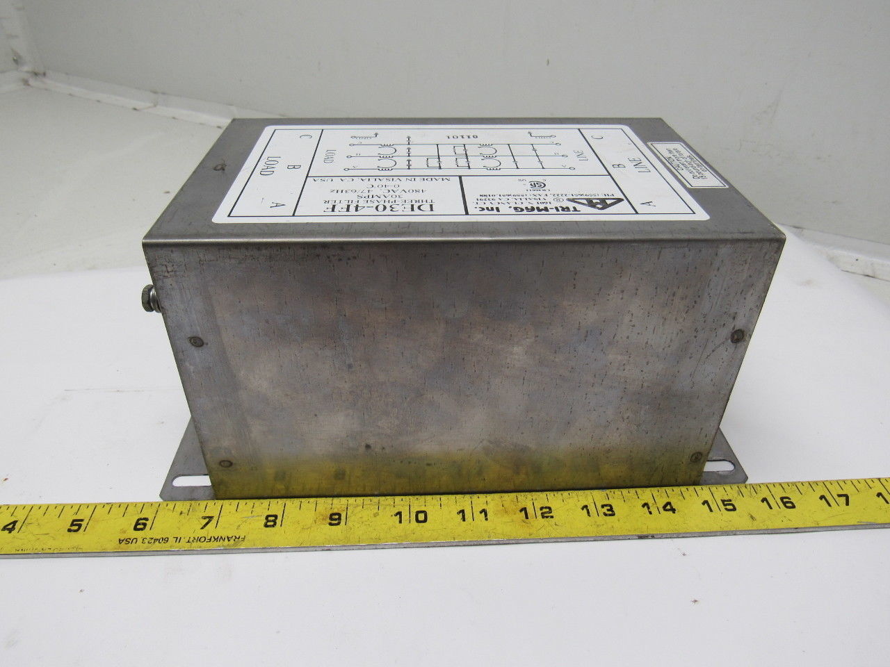 Tri-Mag DE30-4FF 480VAC Industrial 3 Phase EMI/RFI Delta Filter 30A