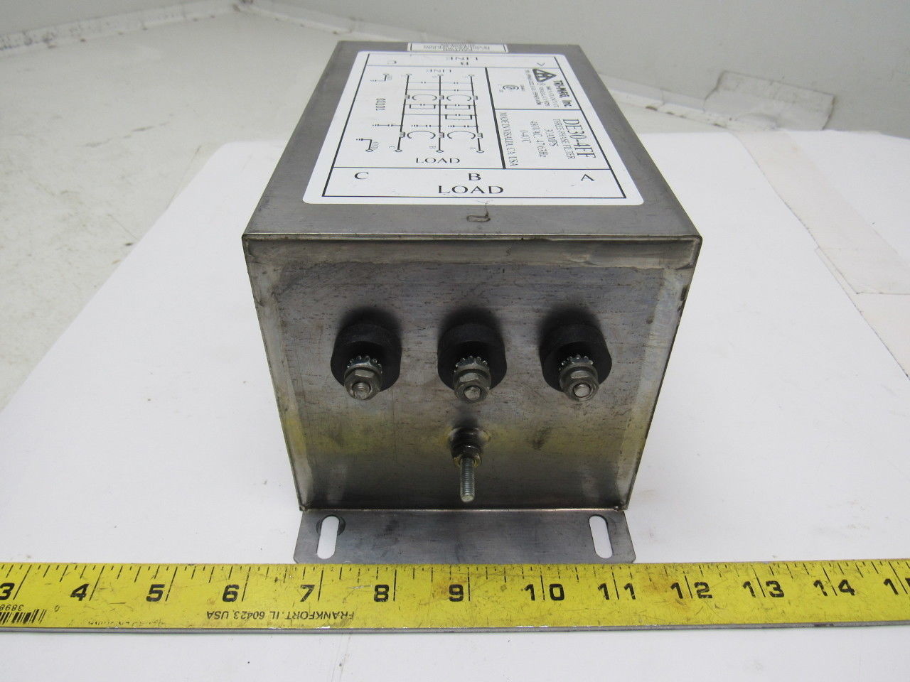 Tri-Mag DE30-4FF 480VAC Industrial 3 Phase EMI/RFI Delta Filter 30A
