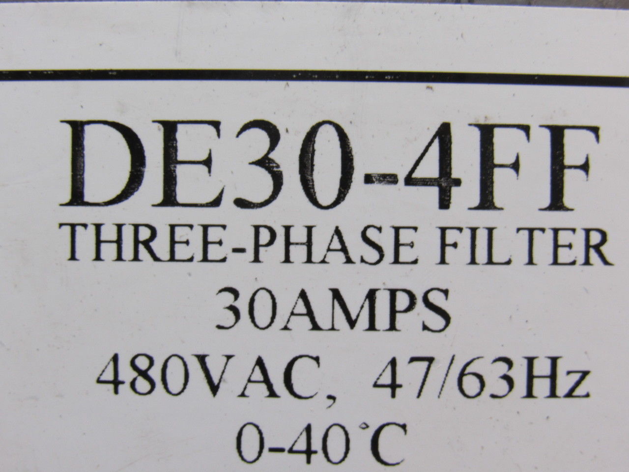 Tri-Mag DE30-4FF 480VAC Industrial 3 Phase EMI/RFI Delta Filter 30A
